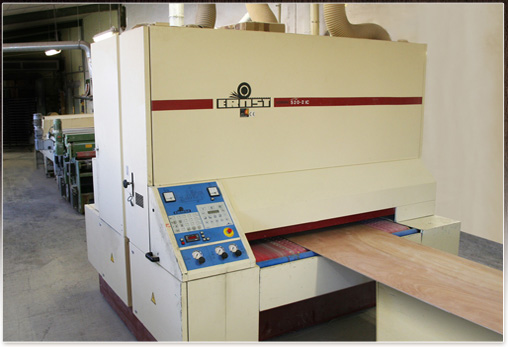 finishing of the furniture parts (machine from the front)