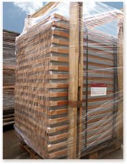 listones de madera para cama empaquetadas durante el transporte